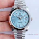 NEW Upgraded Rolex President Day Date II 3255 Iced Blue Dial Watch V3